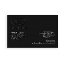 Carte de visite personnalisée marquage estampage